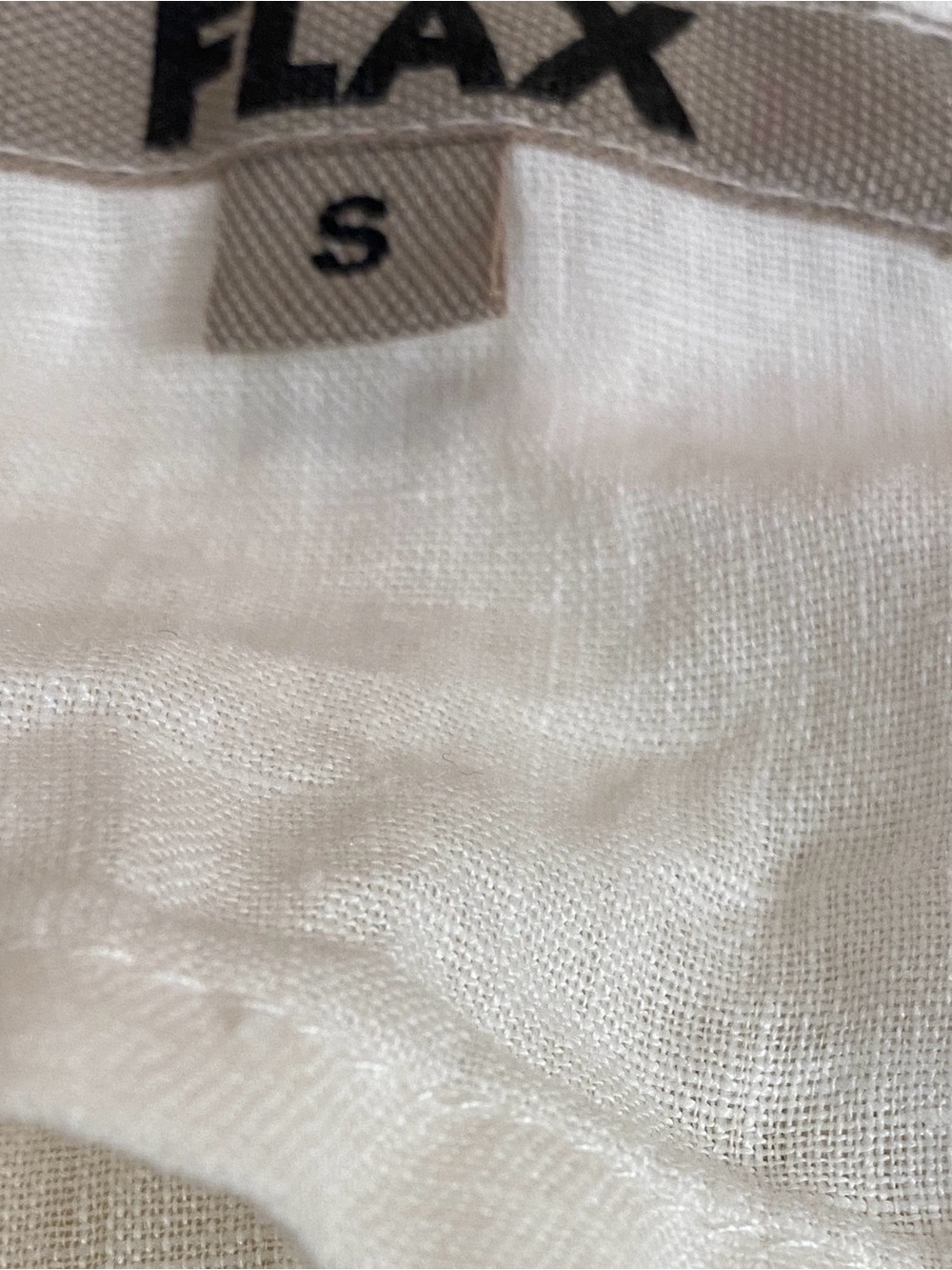 FLAX 100% Linen White Button-Front Tunic Jacket with Patch Pockets - Picture 3 of 5